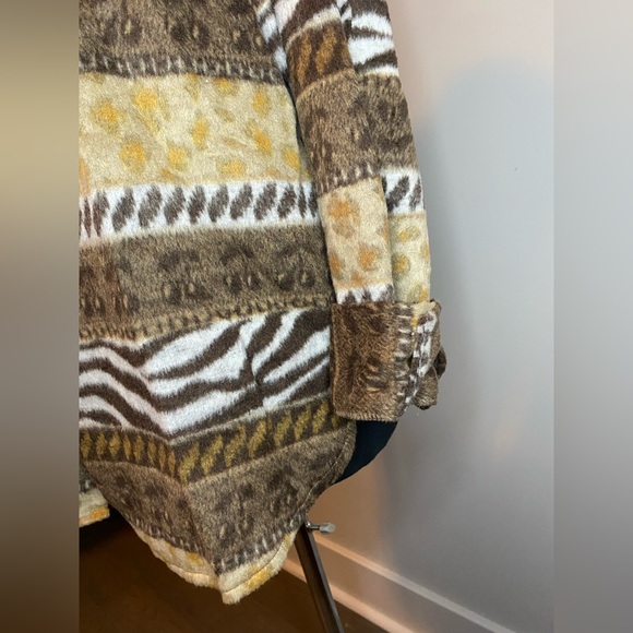 12th Tribe - Animal Print Button Up Cardigan Sweater - Picture 6 of 11
